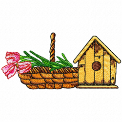 Bird Houses Embroidery Design 11 Bird Houses Embroidery Design 11